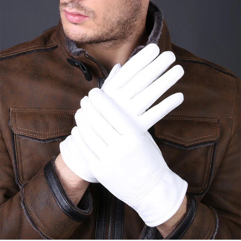 Leather Driving Glove - Erkekler Kadınlar Için 2025 Kış Hakiki