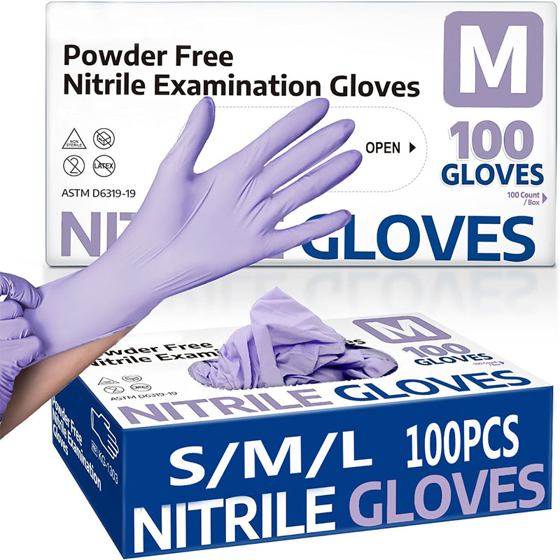 Nitrile Mechanic Glove - 10/20/50/100 adet mor tek kullanımlık nitril