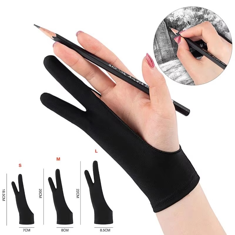 Touchscreen Glove Capacitive - S/M/L İki Parmaklı Çizim Eldivenleri Anti-dokunmatik