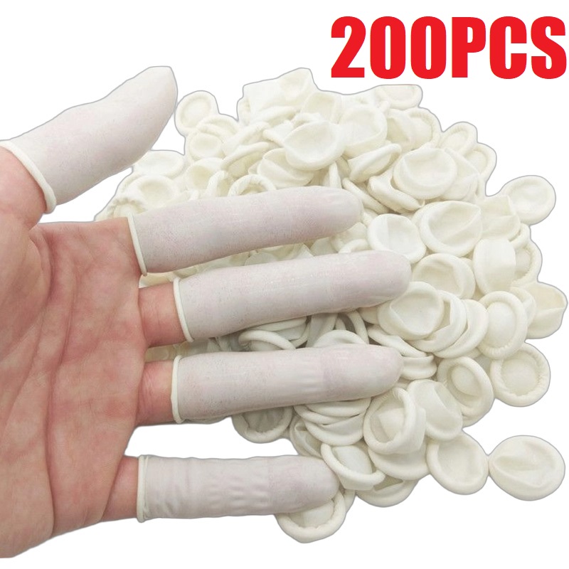 Latex Disposable Glove - 100/200 adet tozsuz kaymaz parmak eldiven