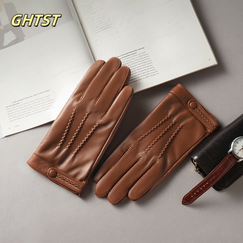 Leather Driving Glove - 2025 Yeni Erkek Kış Hakiki Deri
