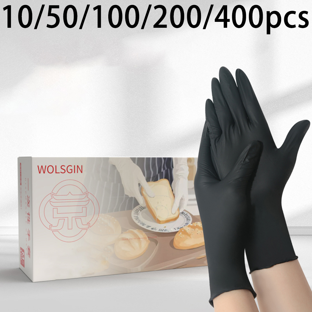 Rubber Glove Cleaning - 10/50/100/200/400 adet Siyah Tek Kullanımlık Sentetik
