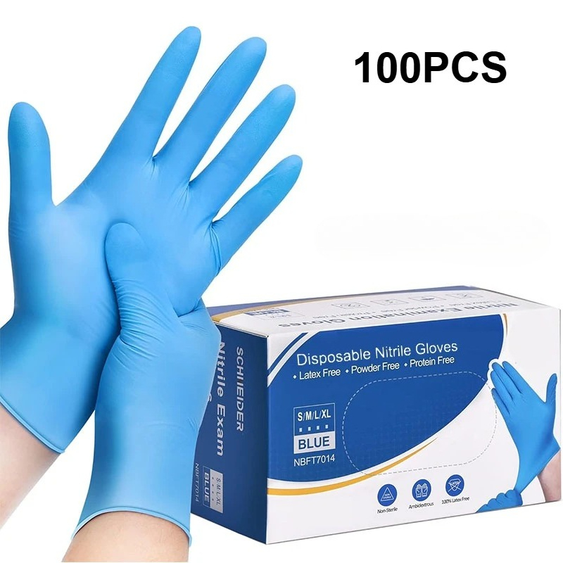 Nitrile Mechanic Glove - 100 adet mavi nitril tek kullanımlık