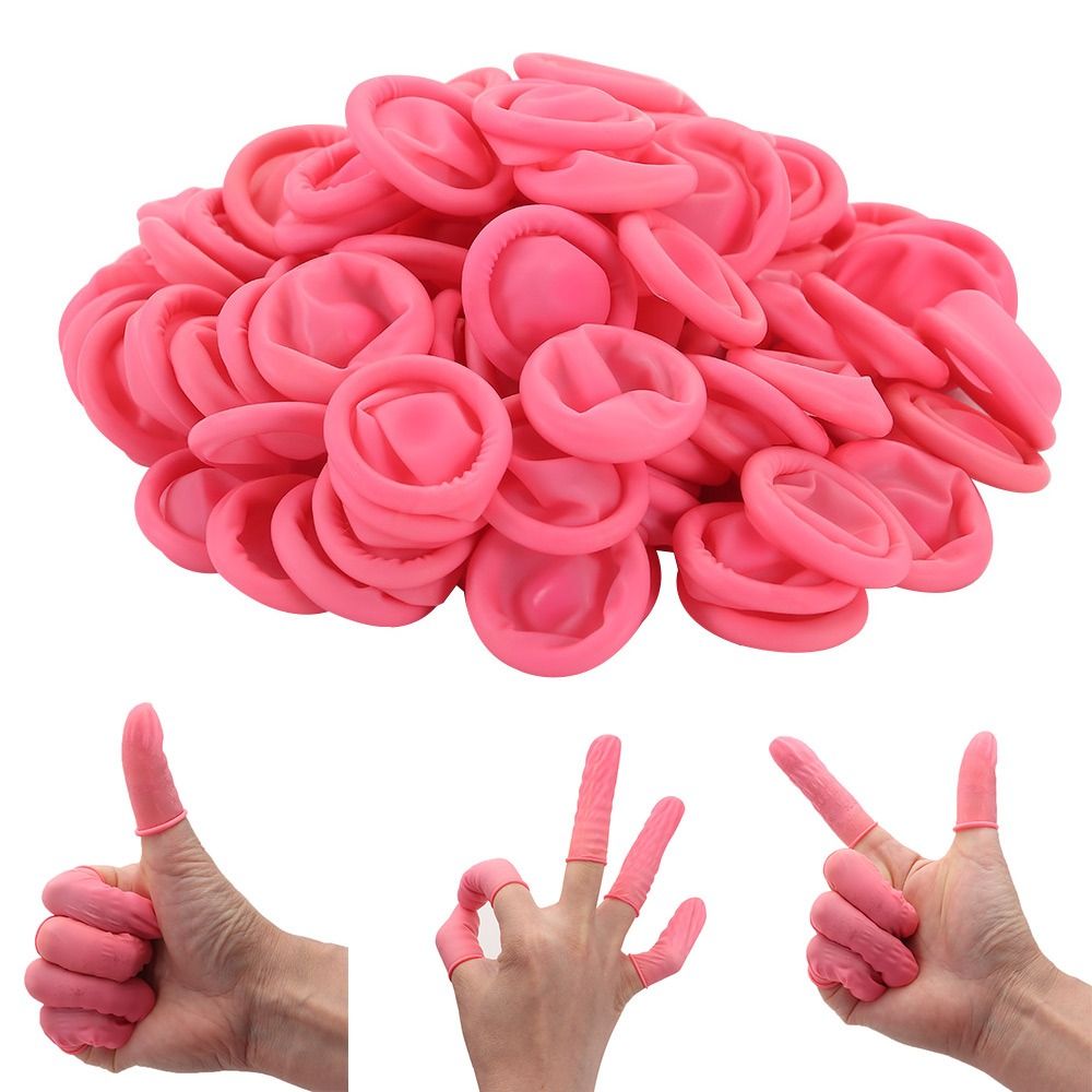 Latex Disposable Glove - 100 adet tek kullanımlık parmak kapak