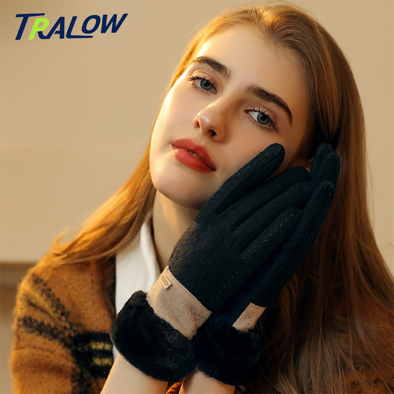 Wool Glove Lined - TRALOW Kadın Kışlık Örgü Dokunmatik Ekran