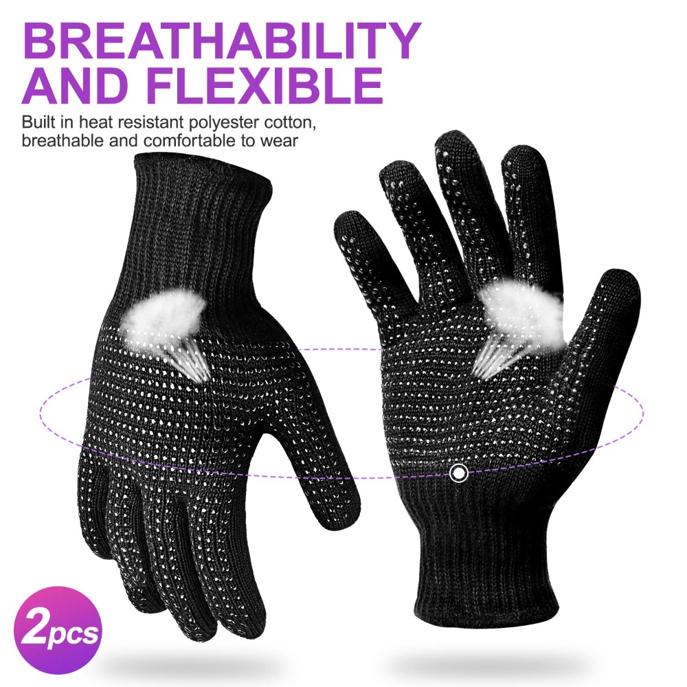 Heat Resistant Glove - Silikon Çivili Isıya Dayanıklı Eldivenler, Saç