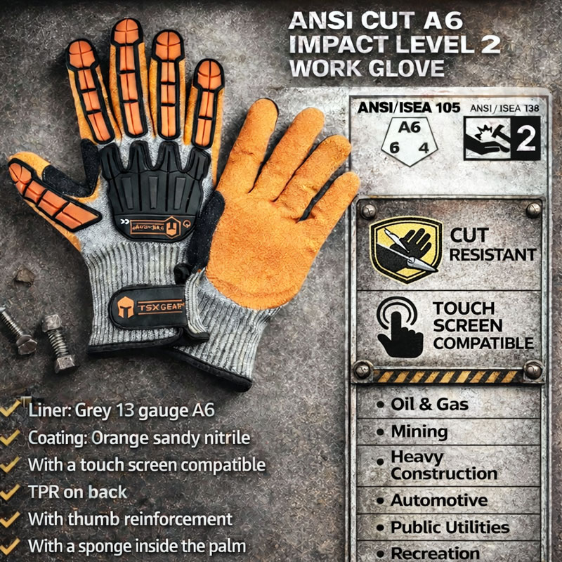 Nitrile Mechanic Glove - NMSafety Titreşim Önleyici Kesilmeye Dayanıklı İş