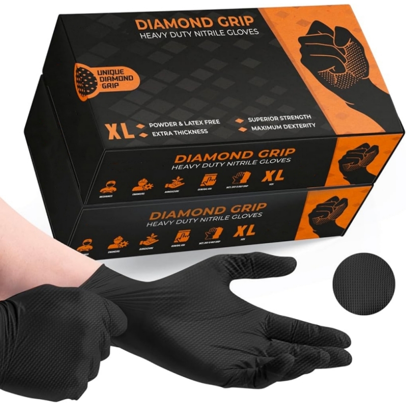 Nitrile Mechanic Glove - Siyah Ağır Hizmet Tipi Nitril Tek