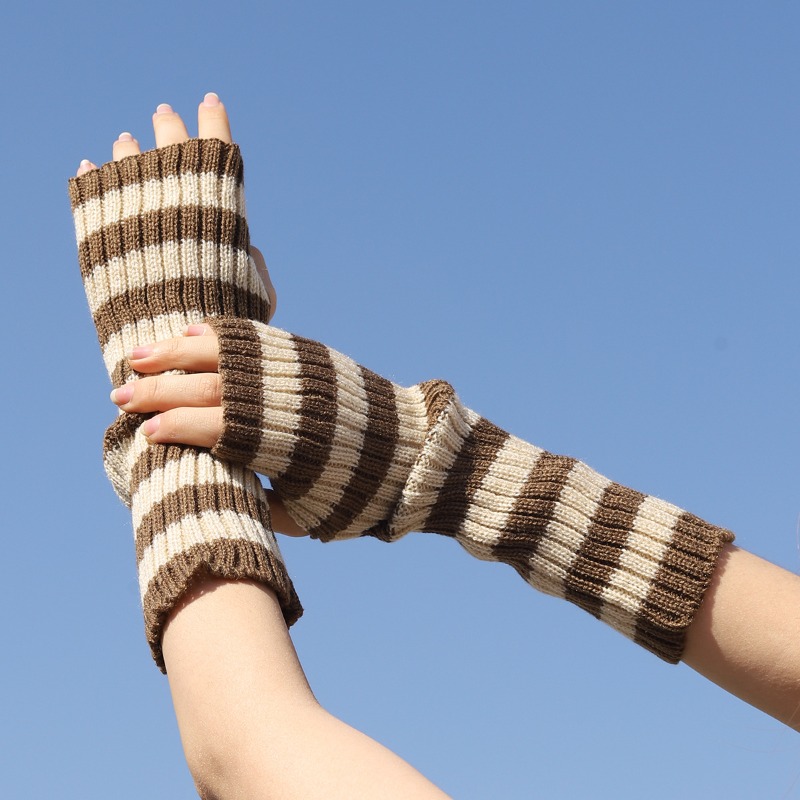 Fingerless Glove Knit - Kadın Örme Parmaksız Kol Kollu Gotik
