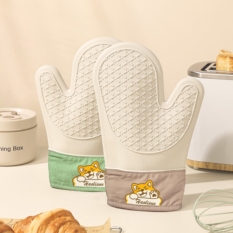 Oven Mitt Silicone - Ağır Hizmet Tipi Silikon Isıya Dayanıklı