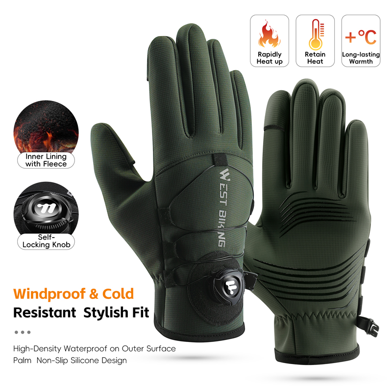Winter Glove Insulated - Kışlık Bisiklet Eldivenleri Manyetik Hızlı Çıkarma