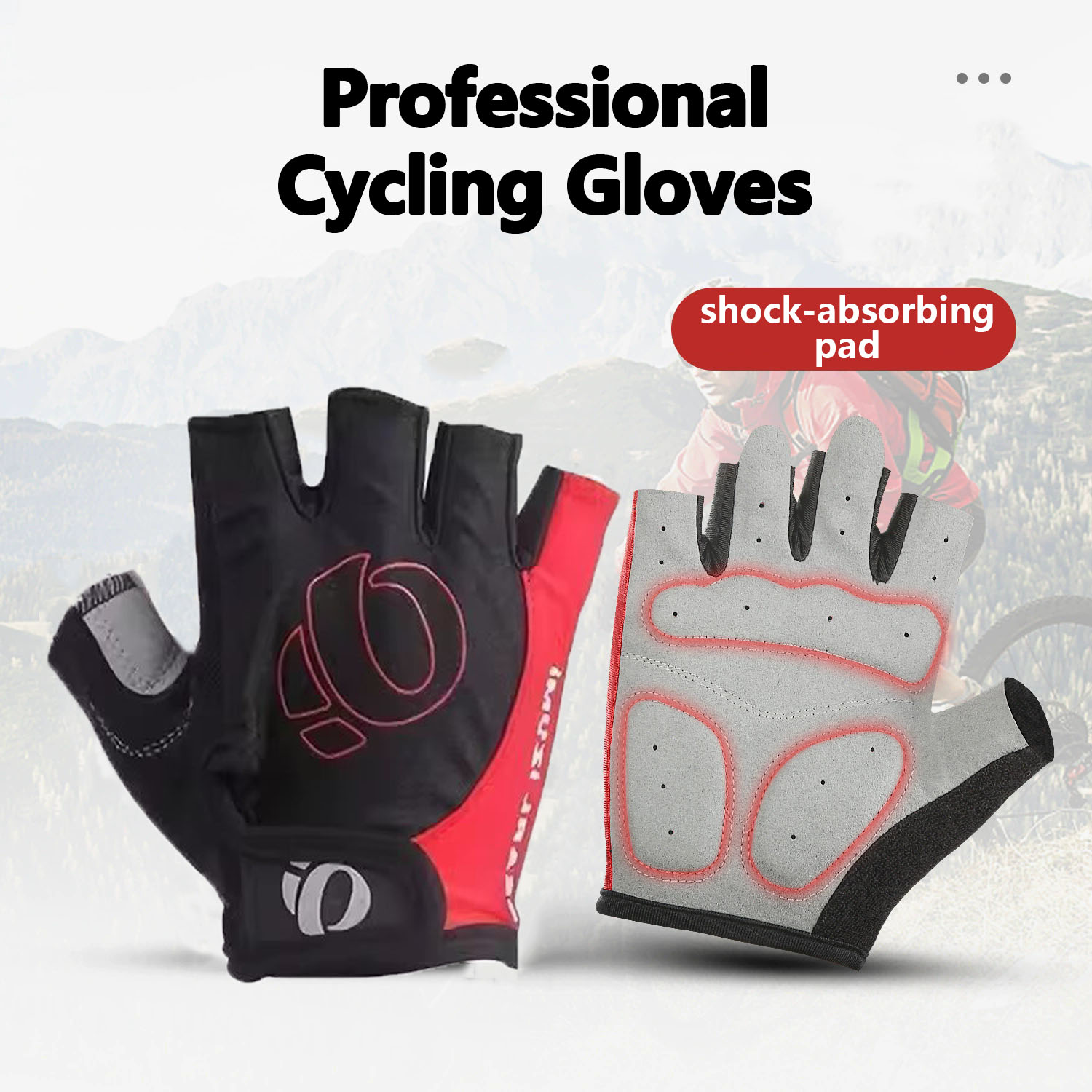 Cycling Glove Padded - Açık Hava Bisikleti Şok Emici Yarım