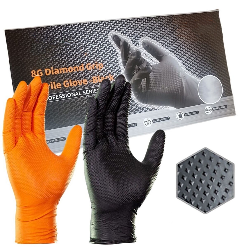 Nitrile Mechanic Glove - 8 Mil Kalınlığında Ağır Hizmet Tipi