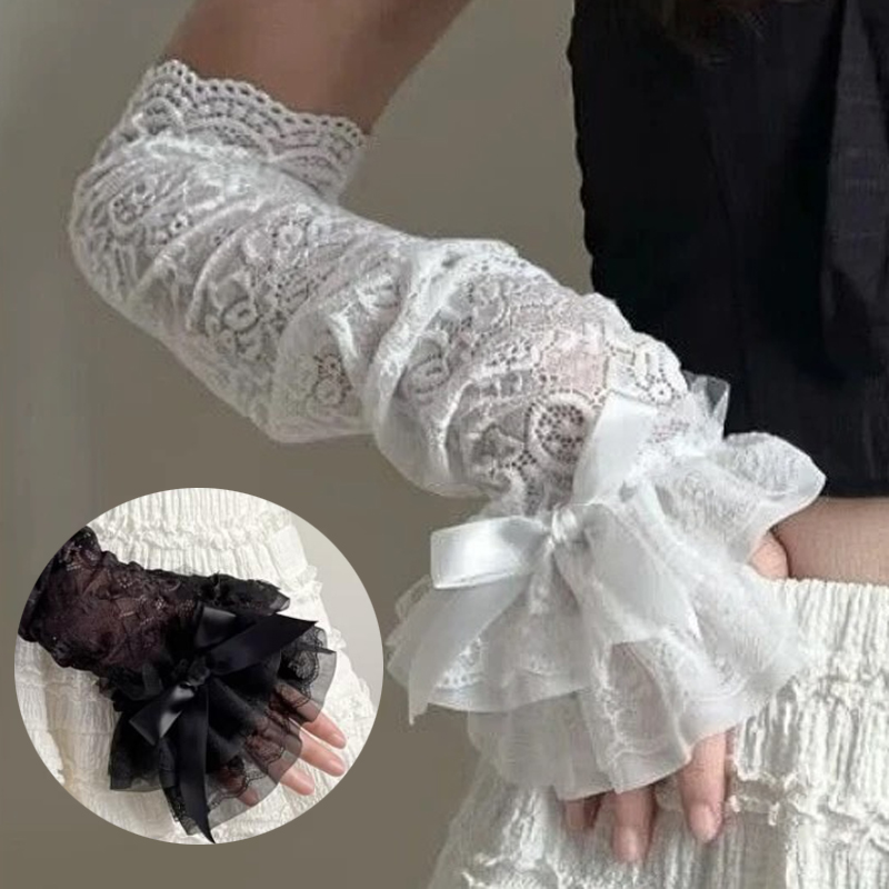 Hollow Out Dantel Uzun Kol Kol - Fingerless Glove Knit incelemesi ve fiyatı