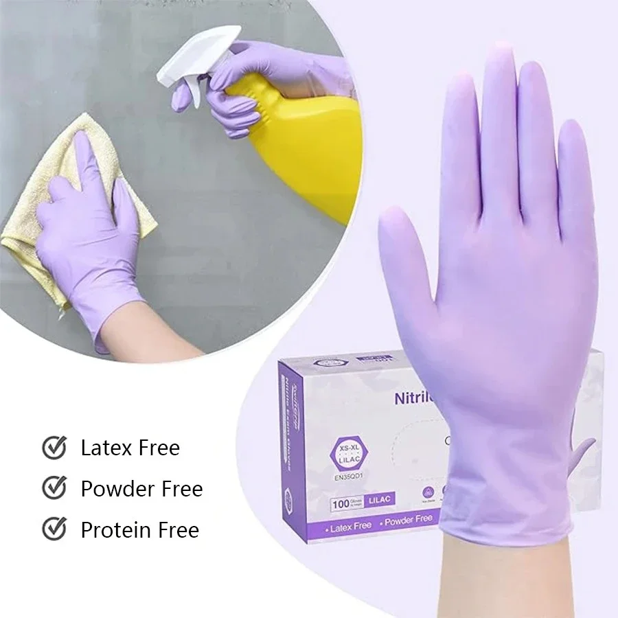 10/20/50/100 adet mor tek kull - Nitrile Mechanic Glove incelemesi ve fiyatı