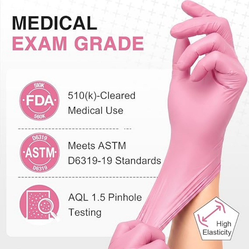 Pembe nitril tek kullanımlık e - Latex Disposable Glove incelemesi ve fiyatı