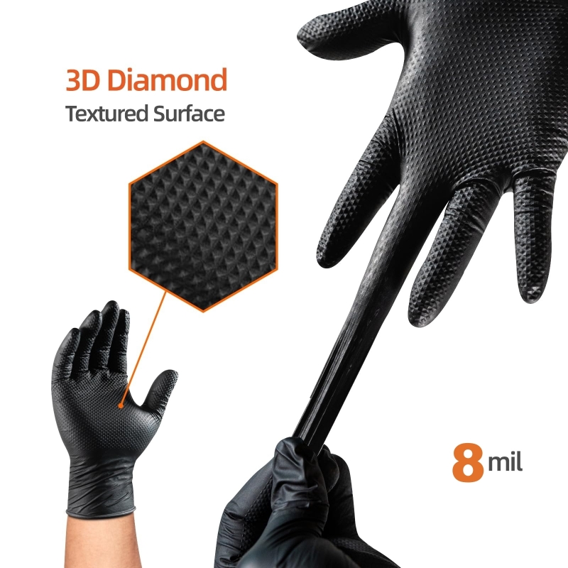8 Mil Ağır Hizmet Tipi Siyah N - Nitrile Mechanic Glove incelemesi ve fiyatı