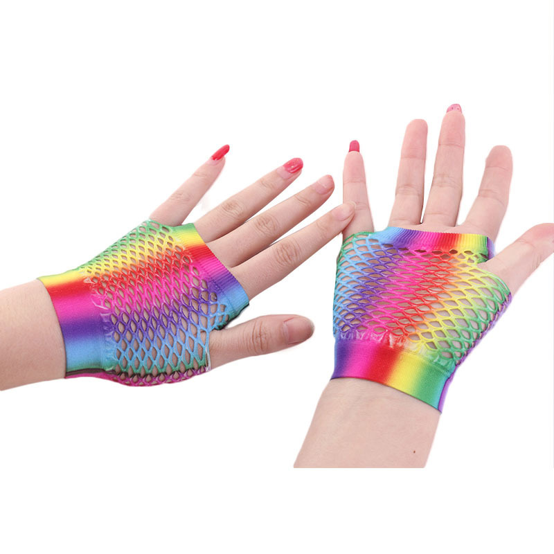 Bayanlar seksi gökkuşağı renk  - Fingerless Glove Knit incelemesi ve fiyatı