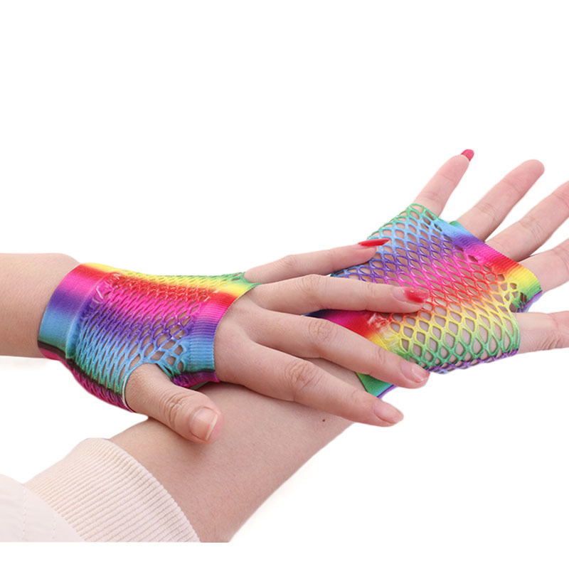 Bayanlar seksi gökkuşağı renk  - Fingerless Glove Knit incelemesi ve fiyatı