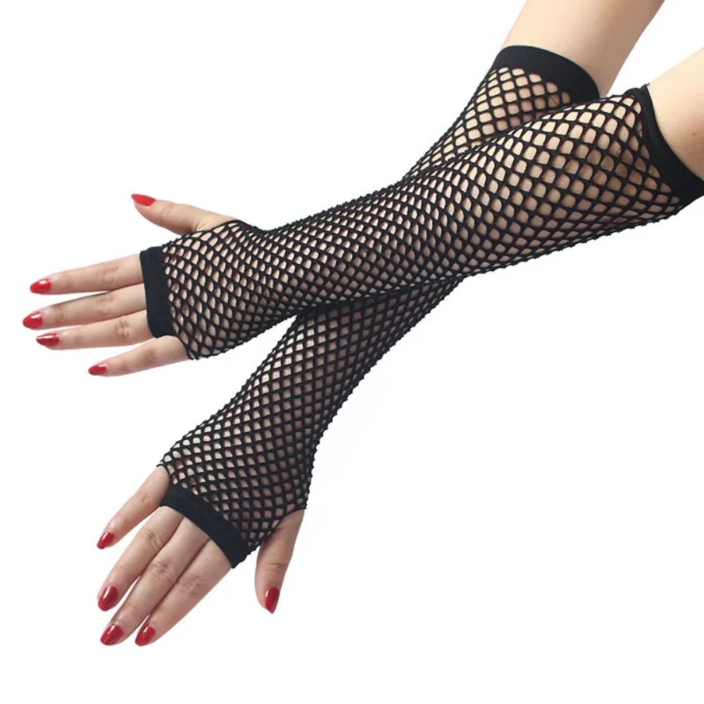 Kadınlar için Neon Fileli Uzun - Fingerless Glove Knit incelemesi ve fiyatı