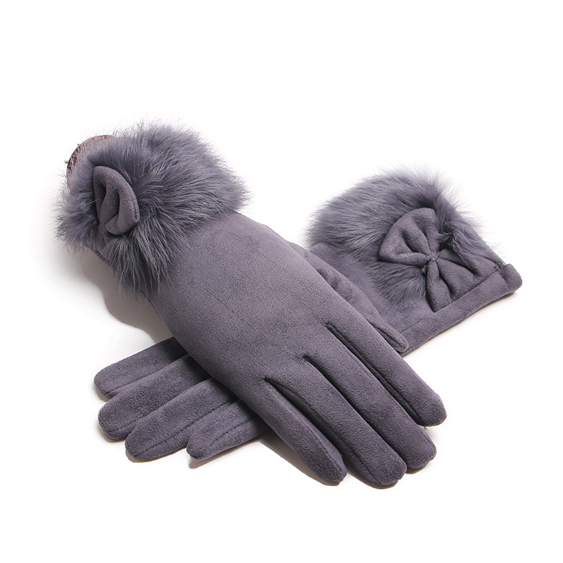 Kış kadın süet deri yay peluş  - Leather Driving Glove incelemesi ve fiyatı