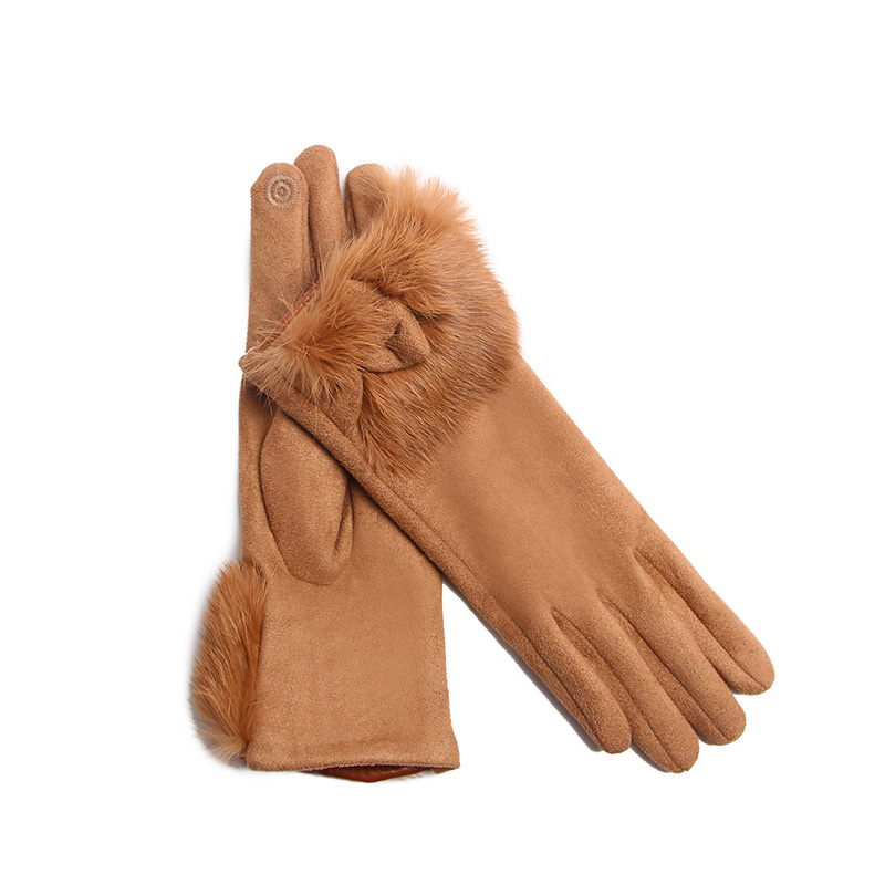 Kış kadın süet deri yay peluş  - Leather Driving Glove incelemesi ve fiyatı