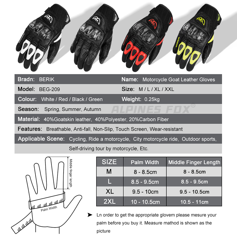 BERIK Eldiven Keçi Derisi Moto - Cycling Glove Padded incelemesi ve fiyatı