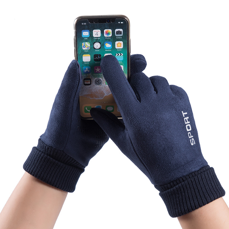 Erkekler kış süet deri peluş k - Leather Driving Glove incelemesi ve fiyatı