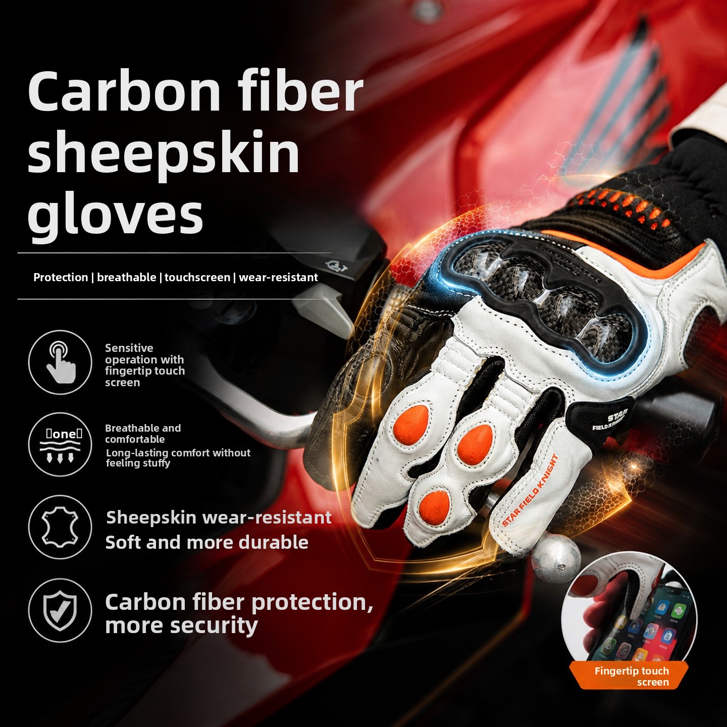 STAR KNIGHT Motosiklet Sürüş E - Motorcycle Glove Knuckle incelemesi ve fiyatı