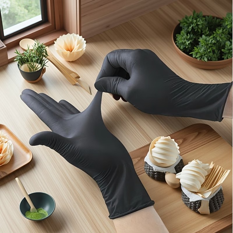 10/50/100 adet siyah tek kulla - Nitrile Mechanic Glove incelemesi ve fiyatı